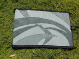 Swish Grey 5m x 2.4m recycled poly mat - Side View