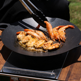 BUYDEEM Grill Pan Nonstick 36cm Round BBQ Griddle Indoor or Outdoor Cooking - Side View