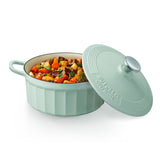 BUYDEEM CP521 Enameled Cast-Iron Dutch Oven - Top-Down View