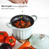 BUYDEEM 1.8L Enameled Cast Iron Dutch Oven CP541 - 45-Degree Angle