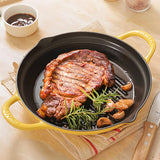 BUYDEEM CP553 Enameled Cast Iron Grill Pan - Front View