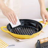 BUYDEEM CP553 Enameled Cast Iron Grill Pan - 45-Degree Angle