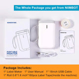 Niimbot D11 Protable Wireless Connection Label Printer White - Close-Up Angle