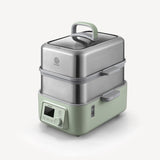 BUYDEEM Double Tier 10L Electric One Touch Digital Multifunctional Food Steamer - Side View