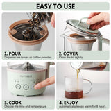 BUYDEEM Mini Multi-function Tea/Coffee Maker K32 600ml - Close-Up Angle