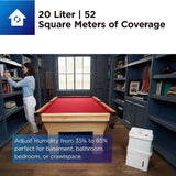 Midea Smart Cube Dehumidifier 20L/Day 12L Water Tank Compact Storage Full Water Warning - Top-Down View