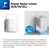 Midea Smart Cube Dehumidifier 20L/Day 12L Water Tank Compact Storage Full Water Warning - Low Angle