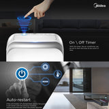 Midea 4.0KW 3in1 Portable Air Conditioner Dehumidifier with Cooling Drying and Sleeping Mode - Front View