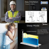 Midea 4.0KW 3in1 Portable Air Conditioner Dehumidifier with Cooling Drying and Sleeping Mode - 45-Degree Angle
