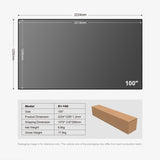Winways Medium Throw ALR 100'' Rollable Fresnel Screen - Front View