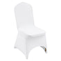 Stretch Spandex Folding Chair Covers, Universal Fitted Arched Front Cover, Removable Washable Protective Slipcovers, for Wedding, Holiday, Banquet, Party, Celebration, Dining (100PCS White)