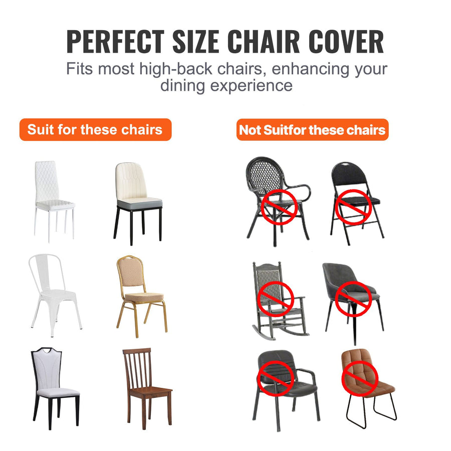 Stretch Spandex Folding Chair Covers, Universal Fitted Arched Front Cover, Removable Washable Protective Slipcovers, for Wedding, Holiday, Banquet, Party, Celebration, Dining (100PCS White)