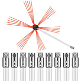 VEVOR Chimney Sweep Kit 33FT Chimney Cleaning Kit Nylon Sooteater Chimney Cleaning Kit Flexible Brush Head Chimney Sweeping Kit Easy Connecting Chimney Brush With 10 White Rods - Extra Image