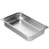 VEVOR 6 Pack Hotel Pans, Full Size Anti-Jam Steam Pan, 0.8mm Thick Stainless Steel Restaurant Steam Table Pan, 4-Inch Deep Commercial Table Pan,