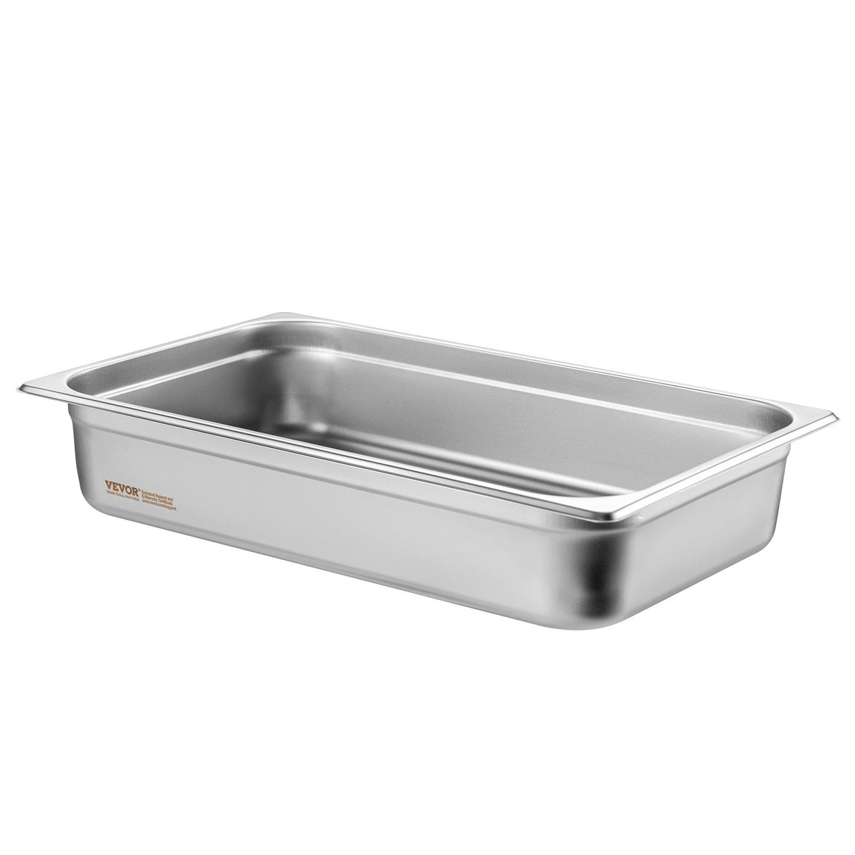 VEVOR 6 Pack Hotel Pans, Full Size Anti-Jam Steam Pan, 0.8mm Thick Stainless Steel Restaurant Steam Table Pan, 4-Inch Deep Commercial Table Pan,