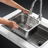 VEVOR 8 Pack Hotel Pans, 1/2 Size Anti-Jam Steam Pan with Lid, 0.8mm Thick Stainless Steel Steam Table Pan, 4-Inch Deep Commercial Table Pan, Catering Storage Food Pan, for Industrial & Scientific - Close-Up Angle