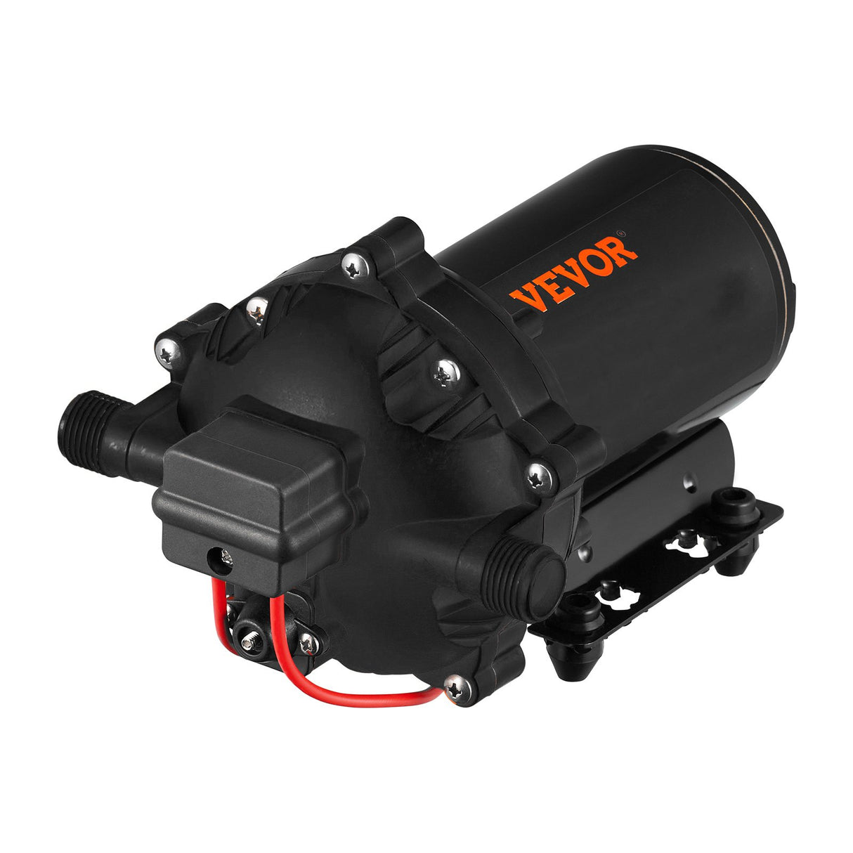 VEVOR RV Water Pump 5.3 GPM 5.5 Gallons Per Minute 12V Water Pump Automatic 70 PSI Diaphragm Pump with 25 Foot Coiled Hose Washdown Pumps for Boats Caravan Rv Marine Yacht