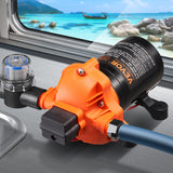 VEVOR Diaphragm Pump 3GPM 11.36 L/min 3-Chamber Water Pump Pressure Switch - Low Angle