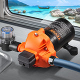 VEVOR Diaphragm Pump 3.5GPM 13.25L/min 3-Chamber Water Pump Pressure Switch - Low Angle