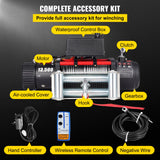 VEVOR Electric Winch Recovery 12v 13500Lb / 6125Kg,Electric Truck Winch with Handle and Wireless Remote Control,13500Lb /6125Kg Electric Truck Winch