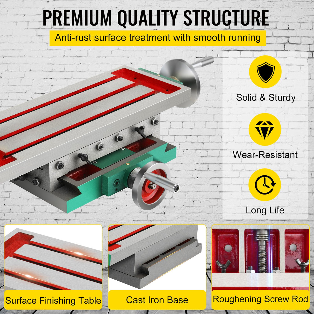 VEVOR Compound Milling Machine Worktable 450x170mm 2 Axis Cross Slide Drill Vice