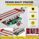 VEVOR Compound Milling Machine Worktable 450x170mm 2 Axis Cross Slide Drill Vice - 45-Degree Angle