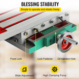 VEVOR Compound Milling Machine Worktable 450x170mm 2 Axis Cross Slide Drill Vice - Rear View