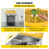VEVOR Automatic Bud Trimmer, 18" Electric Trimmer, Stainless Steel Leaf Bud Automatic Hydroponic with High-Speed Blade Trim, Three Speed Strong