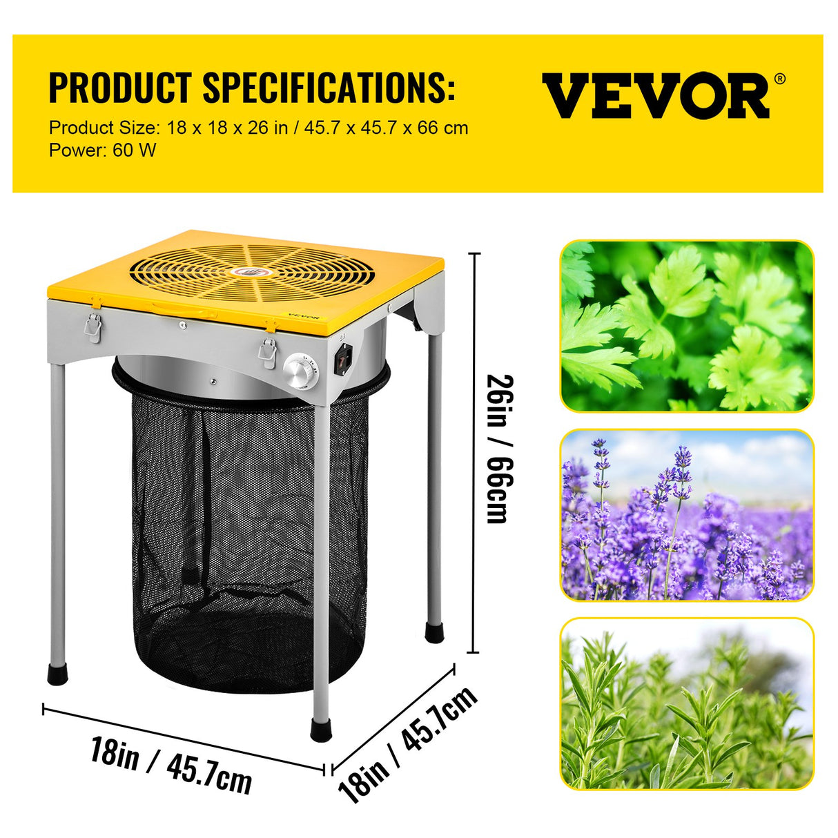 VEVOR Automatic Bud Trimmer, 18" Electric Trimmer, Stainless Steel Leaf Bud Automatic Hydroponic with High-Speed Blade Trim, Three Speed Strong