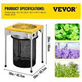 VEVOR Automatic Bud Trimmer, 18" Electric Trimmer, Stainless Steel Leaf Bud Automatic Hydroponic with High-Speed Blade Trim, Three Speed Strong
