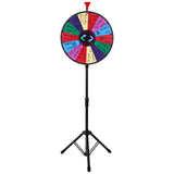 Vevor 18 Inch Tabletop Color Prize Wheel with Folding Tripod Floor Stand 14 Slots Dry Erase
