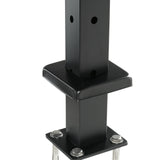 VEVOR Cable Railing Post, 42" x 1" x 2" Steel L-Shaped Hole Corner Railing Post, 12 Pre-Drilled Holes, SUS304 Stainless Steel Cable Rail Post with
