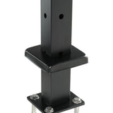 VEVOR Cable Railing Post, 42" x 1" x 2" Steel L-Shaped Hole Corner Railing Post, 12 Pre-Drilled Holes, SUS304 Stainless Steel Cable Rail Post with