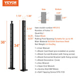 VEVOR Cable Railing Post, 36
