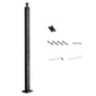 Cable Railing Post, 106.7x2.5x5 cm Level Deck Stair Posts, 1-Pack Stainless Steel Cable Handrail Post, Pre-Drilled Pickets with Mounting Bracket Stair Railing Kit, Black, 1JZLGZXHS1063GGTD001V0