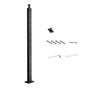 Cable Railing Post, 106.7x5x5cm Level Deck Stair Posts, 1-Pack Stainless Steel Cable Handrail Post, Pre-Drilled Pickets with Mounting Bracket Stair Railing Kit, Black, 1JZLGZXHS106AWJO6001V0