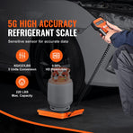 Refrigerant Scale 220 LBS HAVC Charging Recovery Freon Scale, with Wired Remote Control, 5g High Precision Electronic Digital Recovery Weight Scale with Case and Dry Battery
