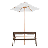 VEVOR Picnic Table Wooden Tables and Bench Set Umbrella Garden Indoor Outdoor - Extra Image