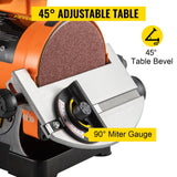 VEVOR Belt Sander 300W Grinder Sander 1 x 30 Inch Electric Belt & Disc Sander 2950 RPM Variable Speed (300W) - Side View