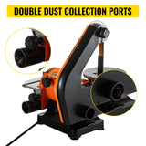 VEVOR Belt Sander 300W Grinder Sander 1 x 30 Inch Electric Belt & Disc Sander 2950 RPM Variable Speed (300W) - Rear View