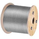 VEVOR 1/8 Stainless Steel Cable Railing 500ft, Wire Rope 316 Marine Grade, Braided Aircraft Cable 7x7 Strands Construction for Deck Rail Balusters