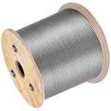 VEVOR 1/8 Stainless Steel Cable Railing 500ft, Wire Rope 316 Marine Grade, Braided Aircraft Cable 7x7 Strands Construction for Deck Rail Balusters