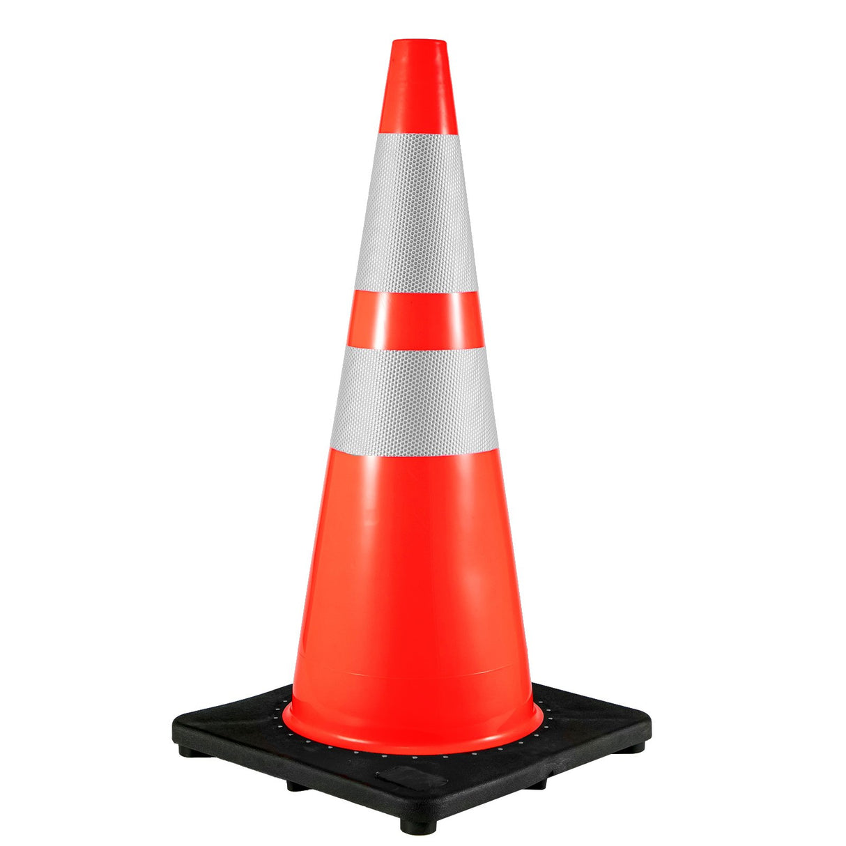 VEVOR 6Pack 36" Traffic Cones, Safety Road Parking Cone with Black Weighted Base, PVC Orange Traffic Safety Cones, Hazard Cones Reflective Collars for Construction Traffic Parking