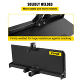 VEVOR 3 Point Attachment Adapter Skid Steer Trailer Hitch Front Loader Case - Rear View