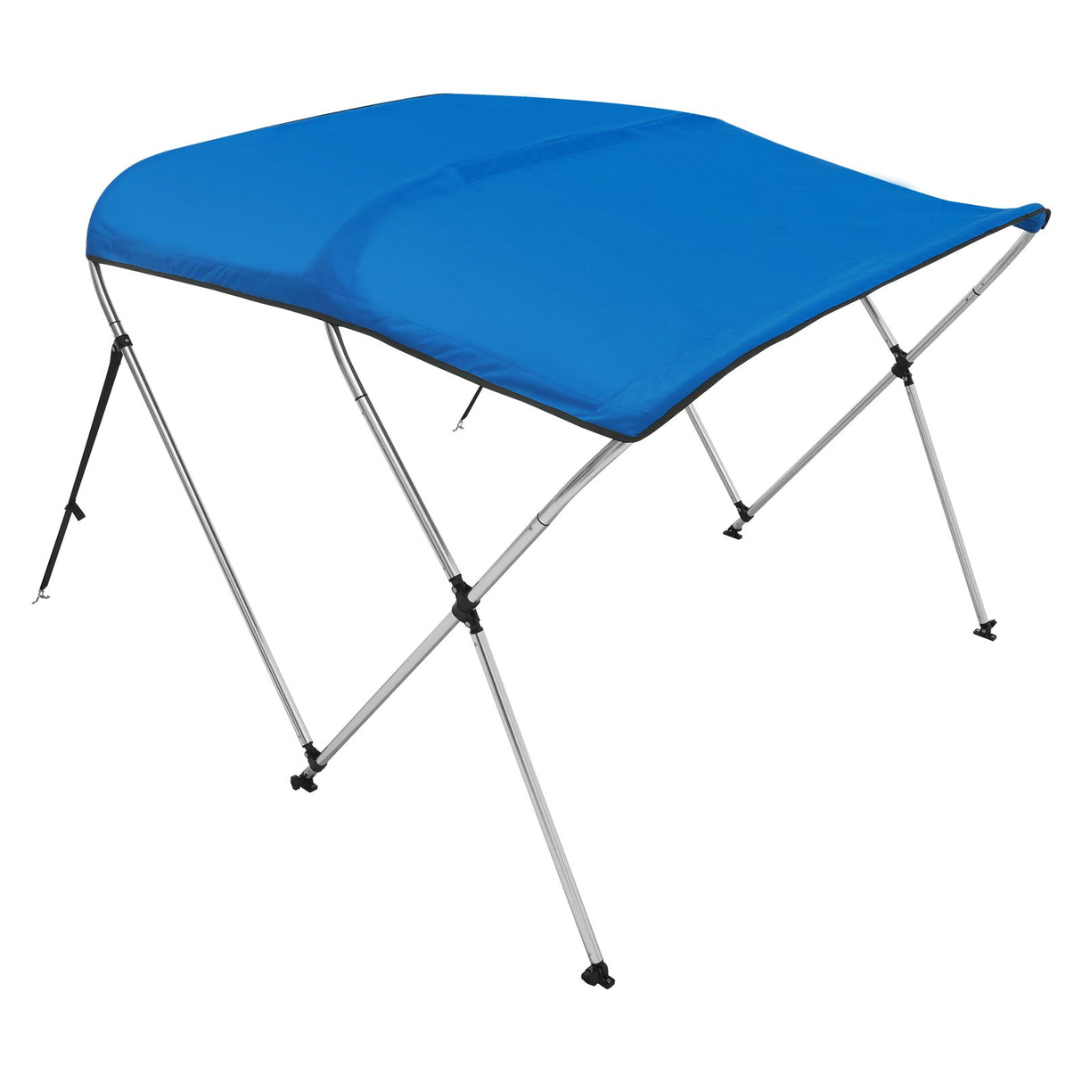 VEVOR 3 Bow Bimini Top Boat Cover, 900D Polyester Canopy with 1" Aluminum Alloy Frame, Waterproof and Sun Shade, Includes Storage Boot, 2 Support