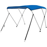 VEVOR 3 Bow Bimini Top Boat Cover, 900D Polyester Canopy with 1" Aluminum Alloy Frame, Waterproof and Sun Shade, Includes Storage Boot, 2 Support