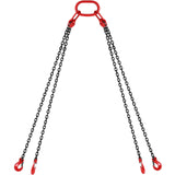 VEVOR Chain Sling 5/16" X 10' Engine Lift Chain G80 Alloy Steel Engine Chain Hoist Lifts 3 Ton with 4 Leg Grab Hooks and Adjuster