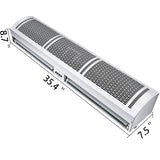 Vevor 900mm Overhead Door Electric Air Curtain w/Limit Switch 3 Speeds Commercial - Low Angle