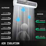 VEVOR Air Curtain, 1.2m Electric Wind Curtain with Limit Switch, Max. 2204 CFM Air Flow, 3 Speeds Control Commercial Indoor Air Curtain, Ideal for Shops, Buildings - Front View