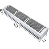 VEVOR Air Curtain, 1.2m Electric Wind Curtain with Limit Switch, Max. 2204 CFM Air Flow, 3 Speeds Control Commercial Indoor Air Curtain, Ideal for
